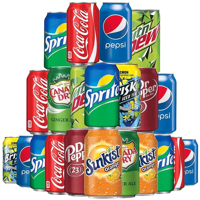 Assorted Individual Sodas.