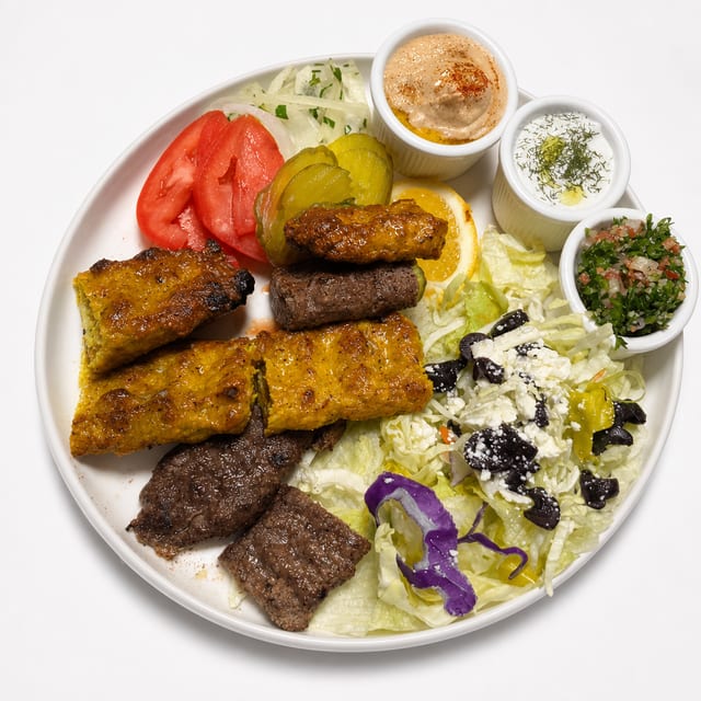 KC Kebab Plate.